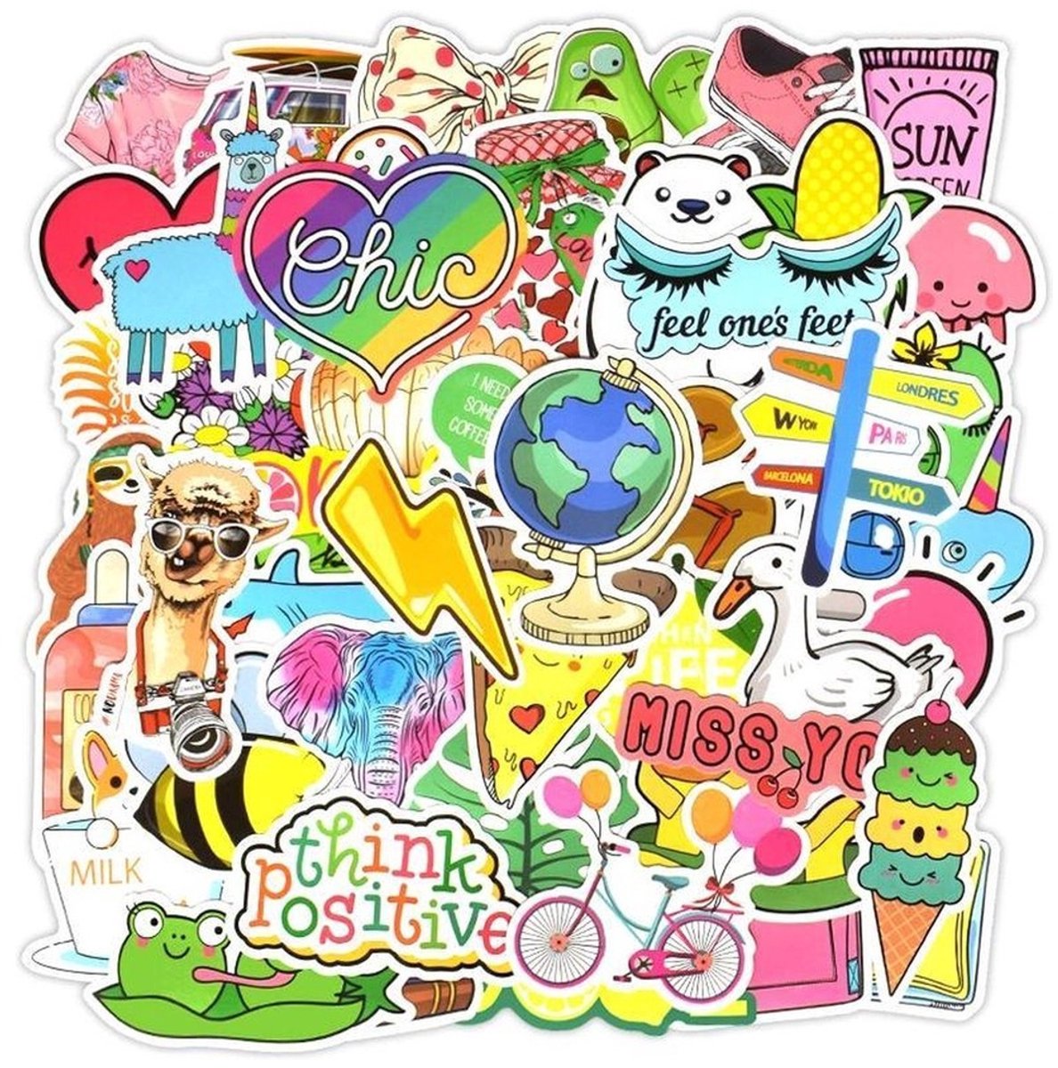 100 Meiden Stickers – Kleurrijke Plaatjes, Teksten & Aesthetic