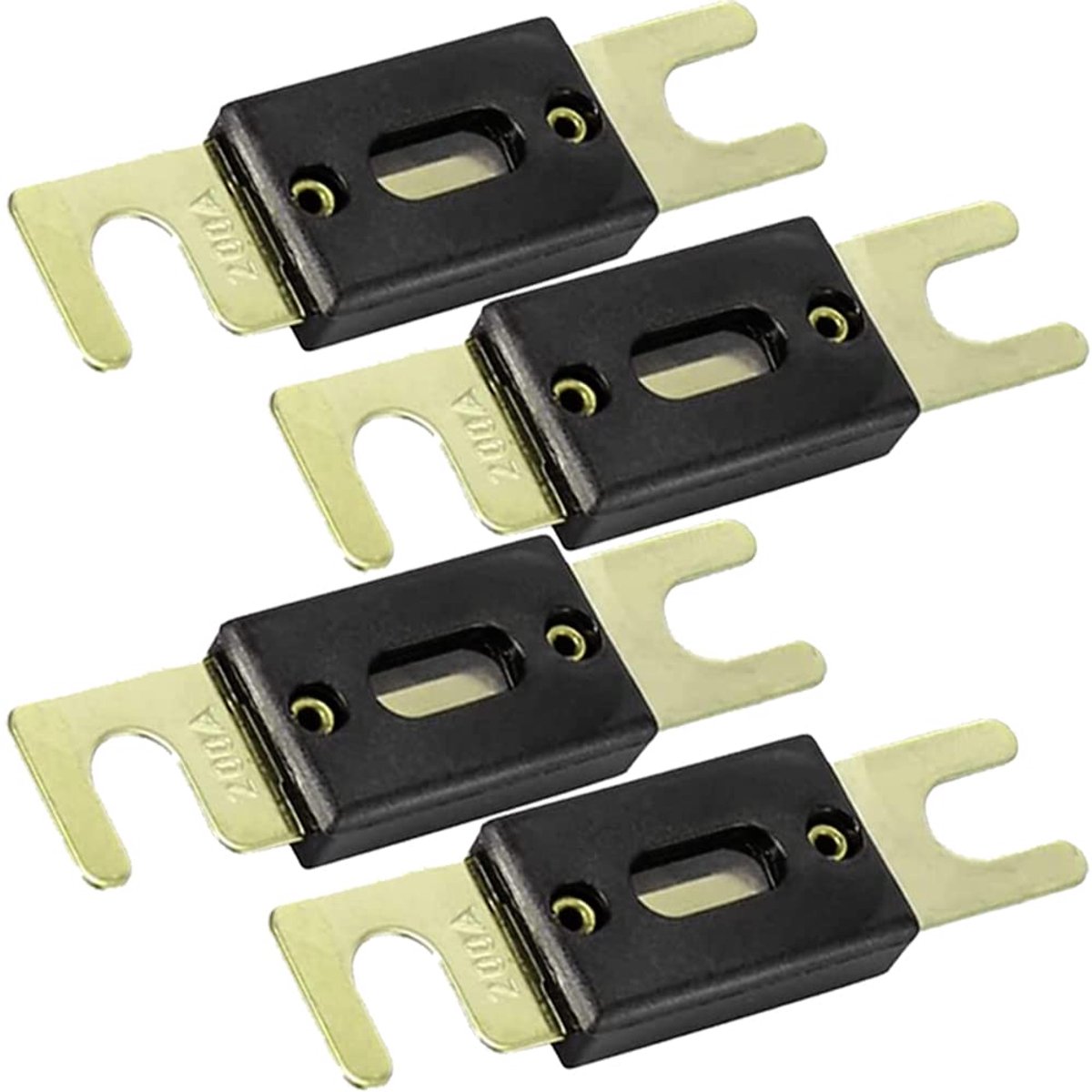 Set van 6 ANL-sicheringen 200 Ampère voor auto audio- en videosystemen