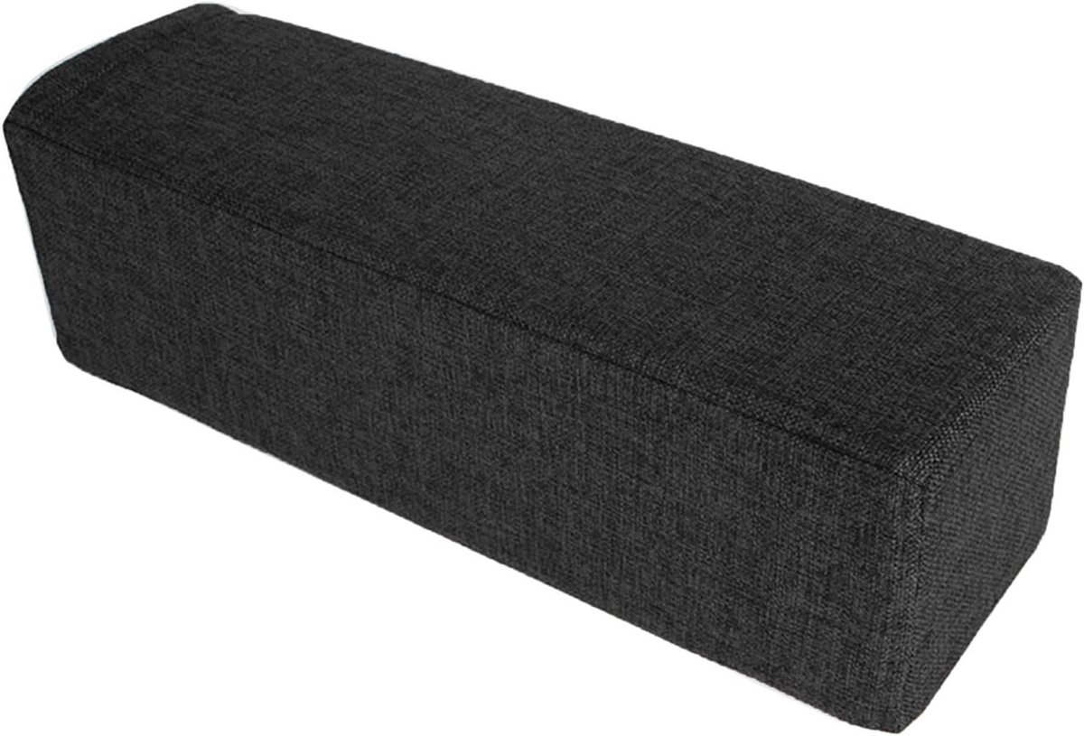 Bank armleuning kussen - Leessteun - Comfortabel lezen - Afneembare hoes - 50x15x10 cm - Zwart