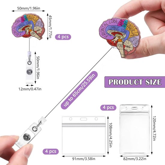 Nurse badge reels set met 8 kaart houders voor verpleegkundigen, zorgprofessionals en ID-kaarten — afbeelding 5