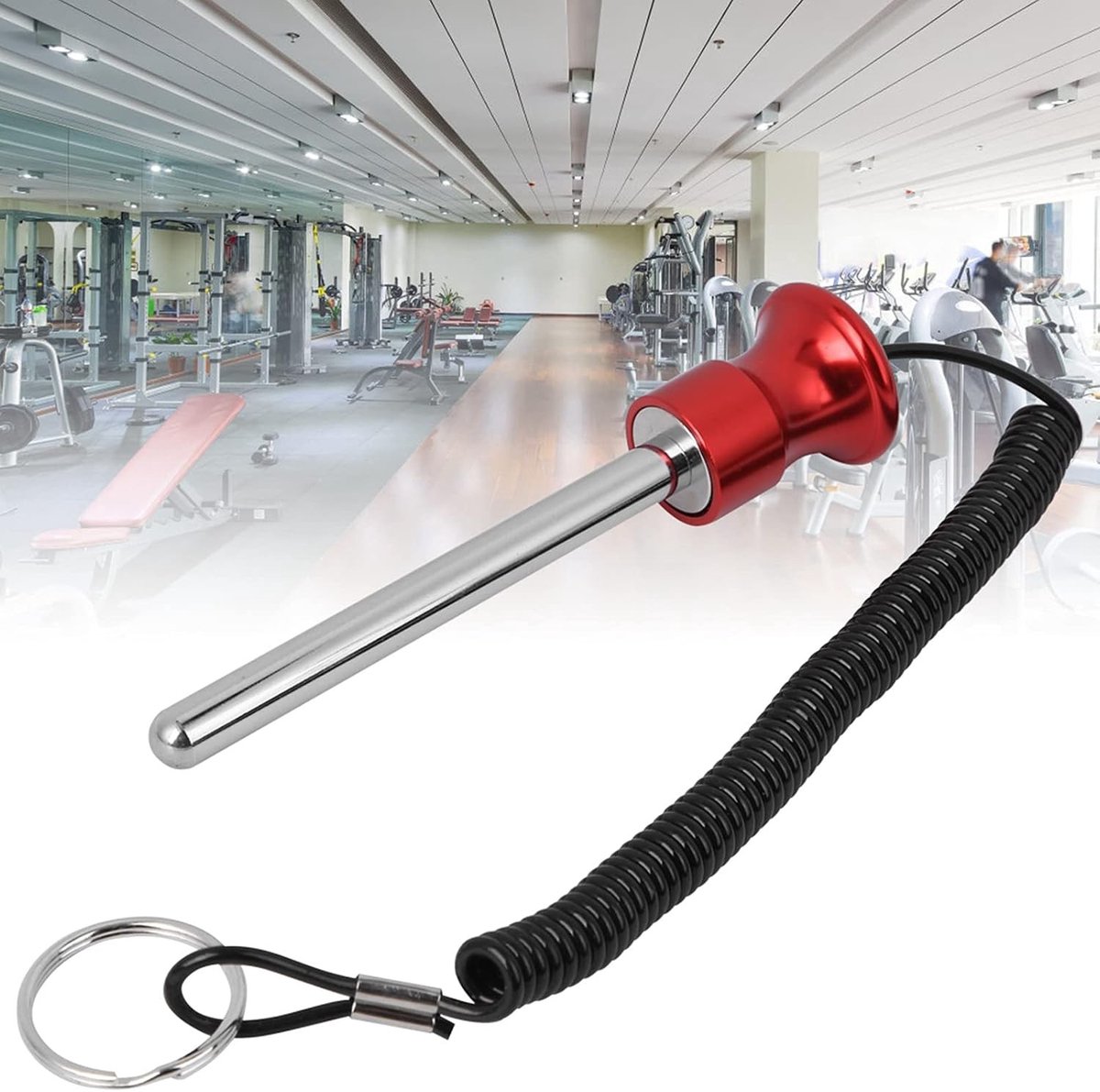 Aluminium Gewichtstapel Pin met Magnetische Inzet en Trekkoord voor Krachttraining en Fitnessapparatuur Accessoires