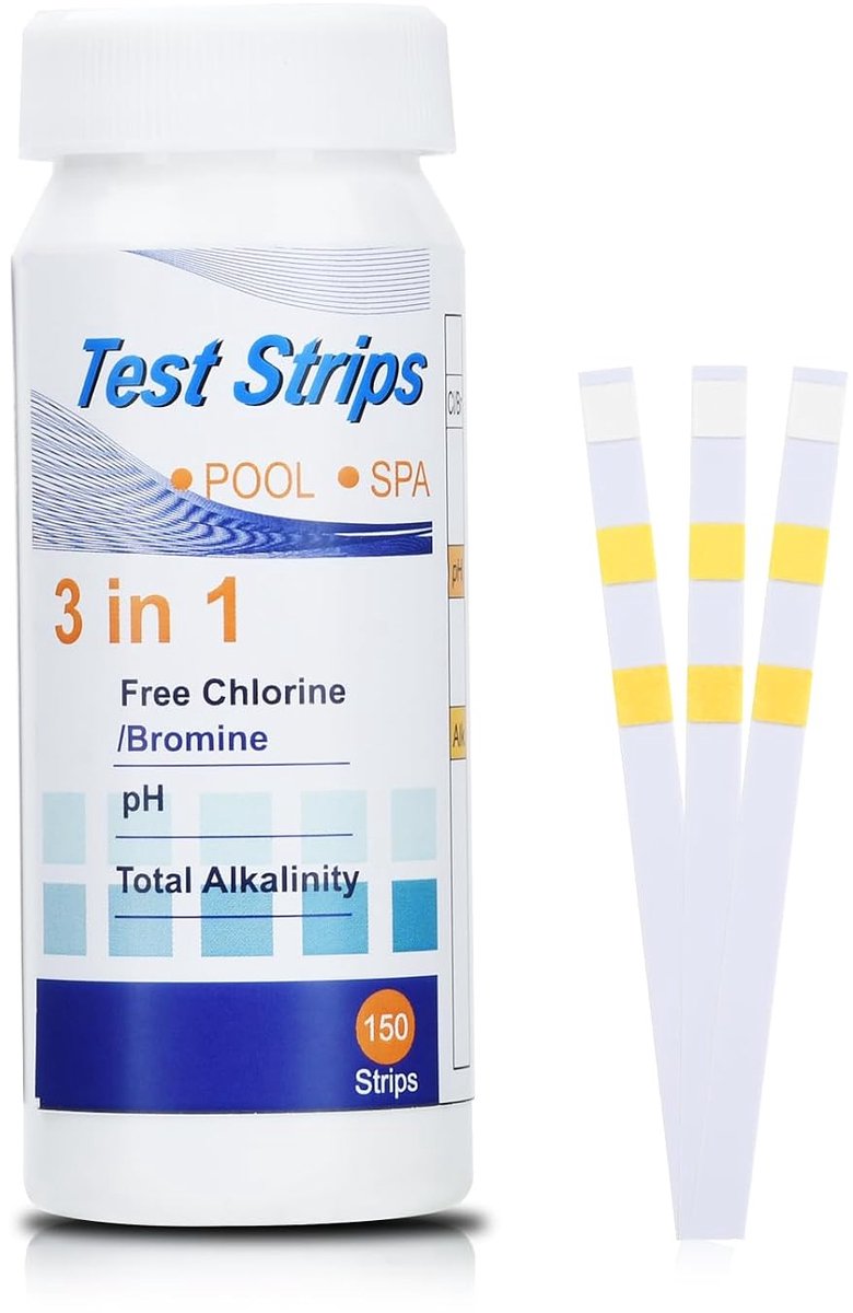 3-in-1 zwembadteststrips voor spa's – 100 strips - ShopVlot