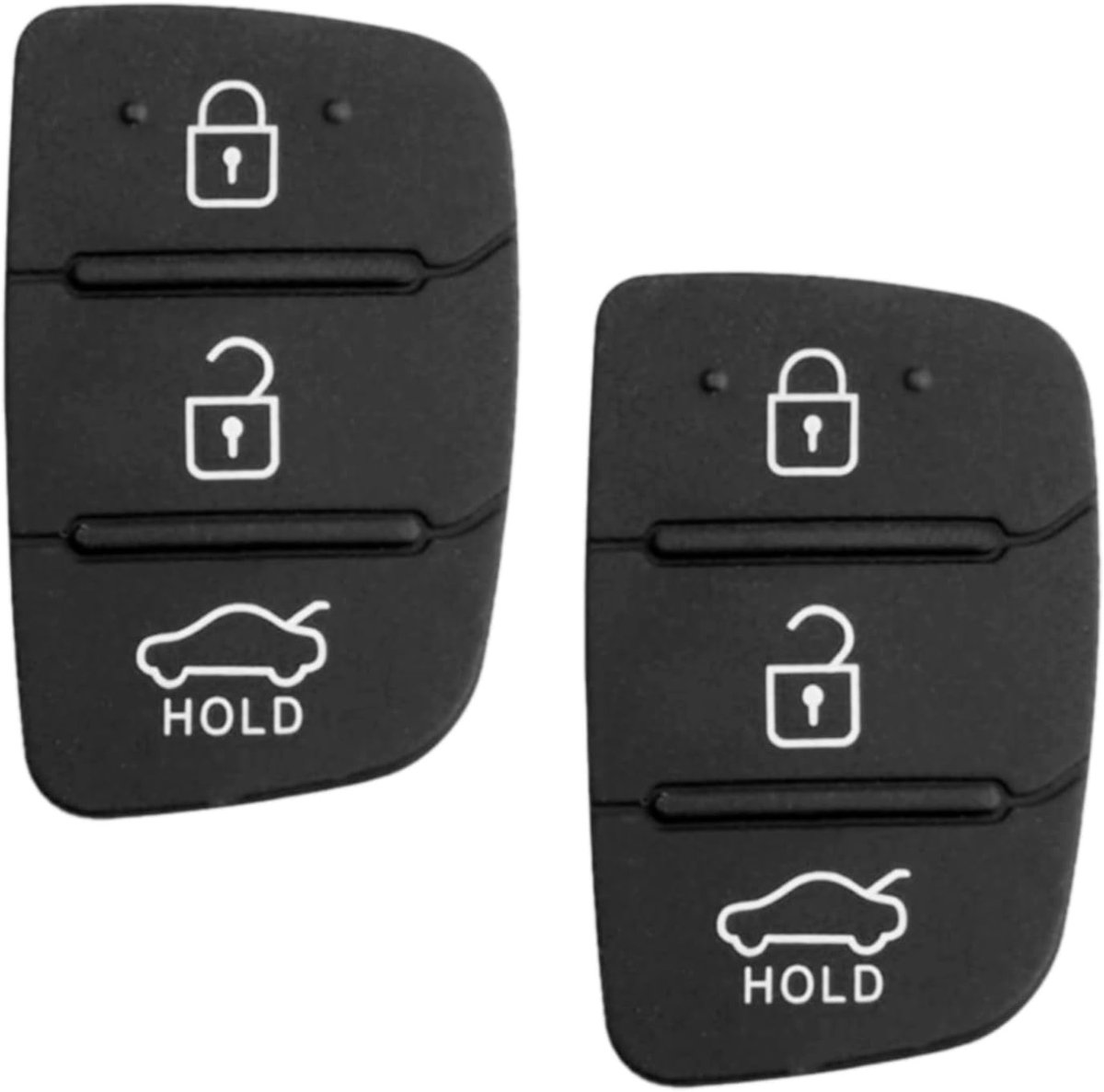 Autosleutel hoes 2-pack - 3 knoppen - hoogwaardig bescherming en stijl - perfect voor Hyundai modellen - ShopVlot