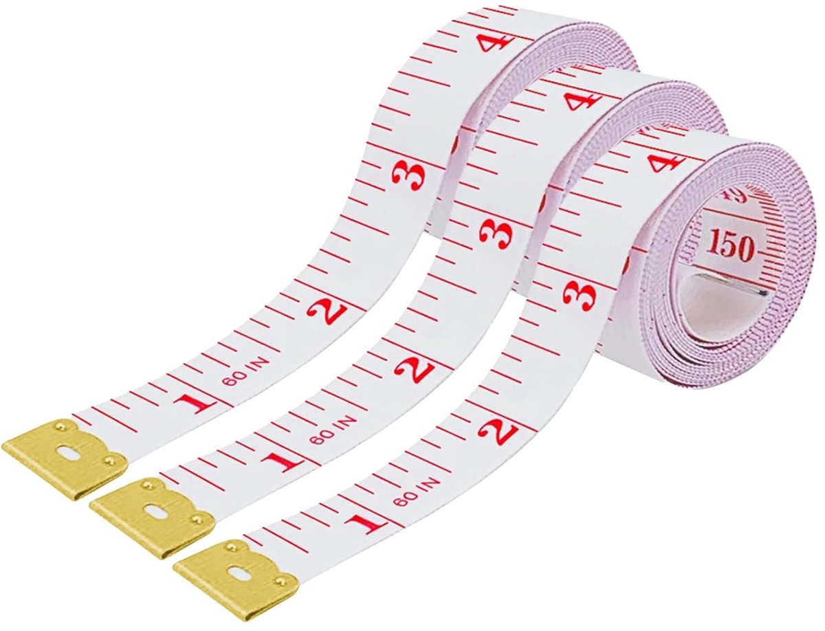 Tape Measure for Sewing 150 cm Soft Tailor Size Inches Flexible Ruler for Cutting and Sewing Pink Pack of 3 - ShopVlot