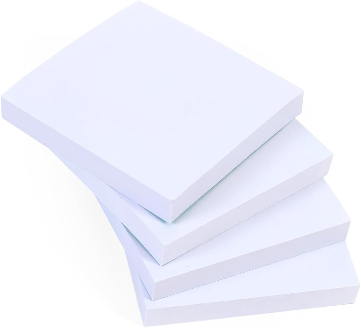 4 pads white (square) sticky notes - 100 sheets per pad 76 x 76 mm (3" x 3") - ShopVlot