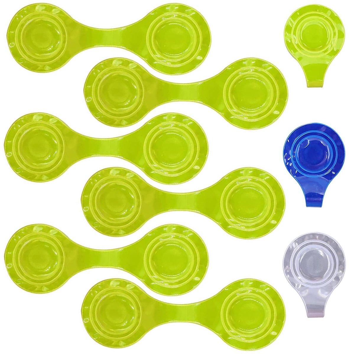 Magnetische Reflectoren - Reflectieclips Hanger - Zichtbaarheid Verbeteren - Sterke Magneetbevestiging - 6 stuks - Groen