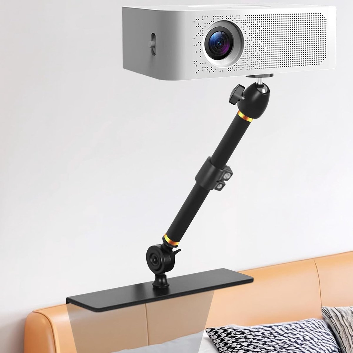 Verstelbare Projector Beugel voor Bed en Bank, Lengte 13-45 cm, Verborgen Ontwerp, Universele Projector Houder, Geschikt voor de meeste Projectors