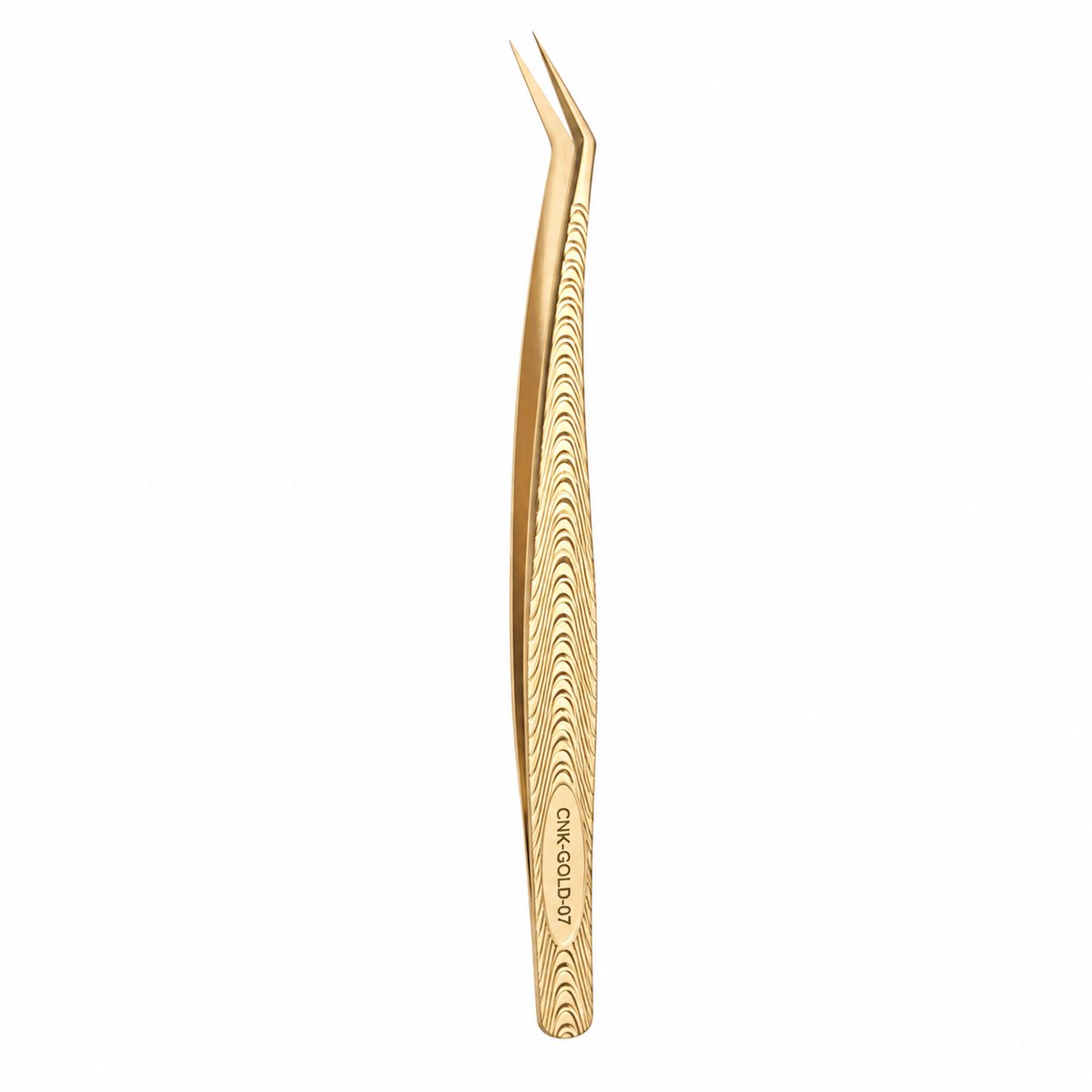 CNK Gold Collection CNK-GOLD-07 – Professioneel Volume Pincet voor Wimperextensions – Angled Lash Tweezer – Russian Volume – Goud