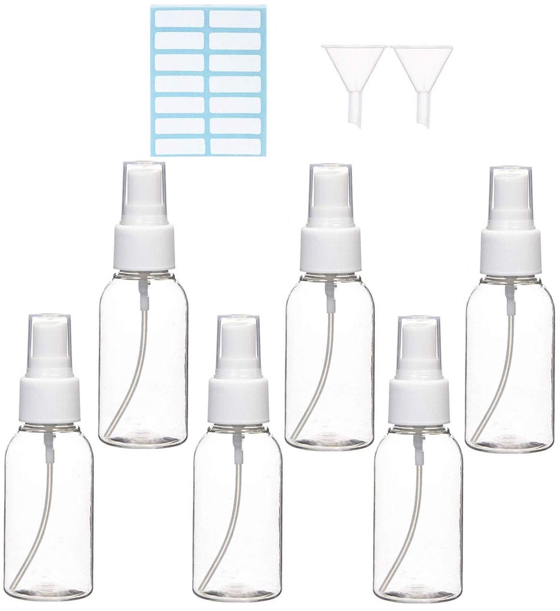Hervulbare flessen 50ml - transparant plastic - verstuiver - ideaal voor reizen - ShopVlot