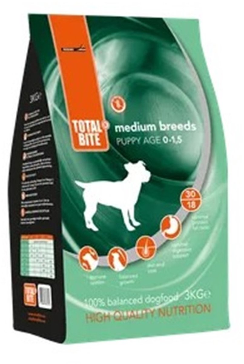 Total Bite Total Bite Dog Puppy Medium Breeds Hondenvoer 3 kg