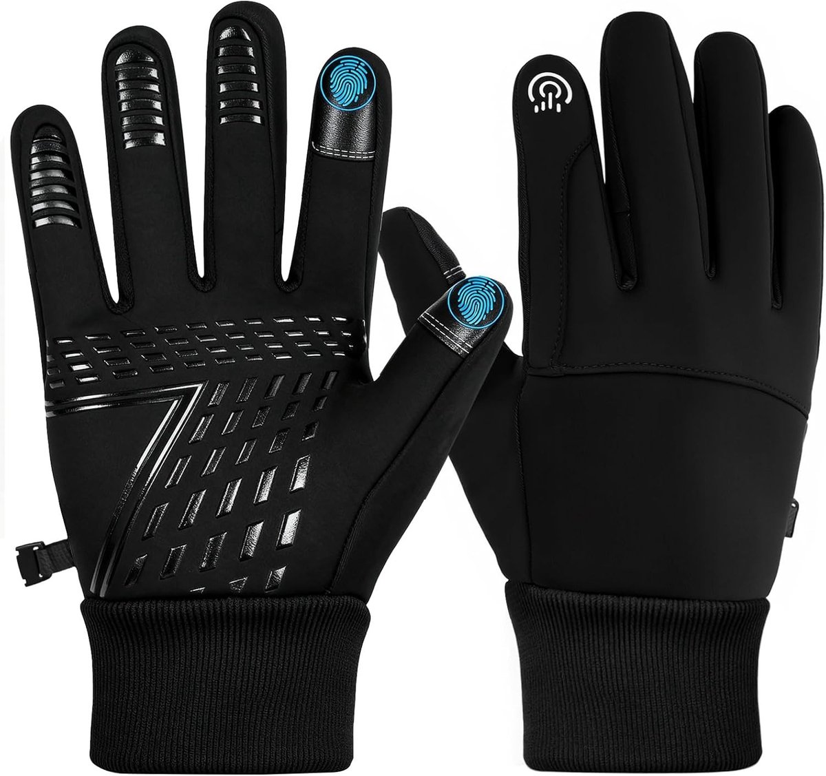 Winterhandschoenen - Zwart - Maat L - Waterdichte Antislip Handschoenen - Voor Dames en Heren