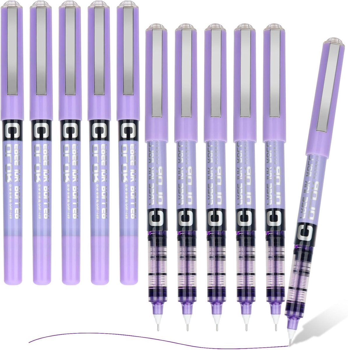 Ballpoint Pen Set of 10 High Quality Multicoloured for Office Household Ballpoint Pen School Super Durable Ballpoint - ShopVlot