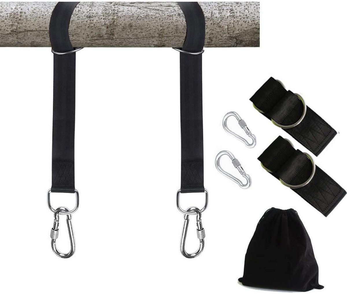 The upgrade welded tree swing hanging kit holds 2000 pounds, easy and quick installation of swing hangers on tree - ShopVlot