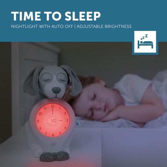 Kinderwekker Slaaptrainer - Led Klok - Kind Leren Slapen - Ogen Open/Gesloten - 1 Stück - Groen — afbeelding 3