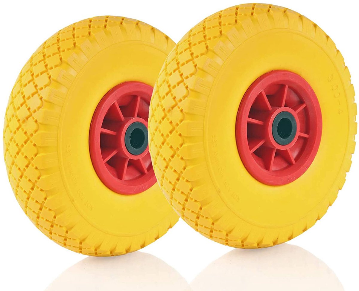 Kippen 1639 K1 - paar wielen van massief rubber, gestippeld, maat: 3.00-4 (260 x 75 mm) - ShopVlot