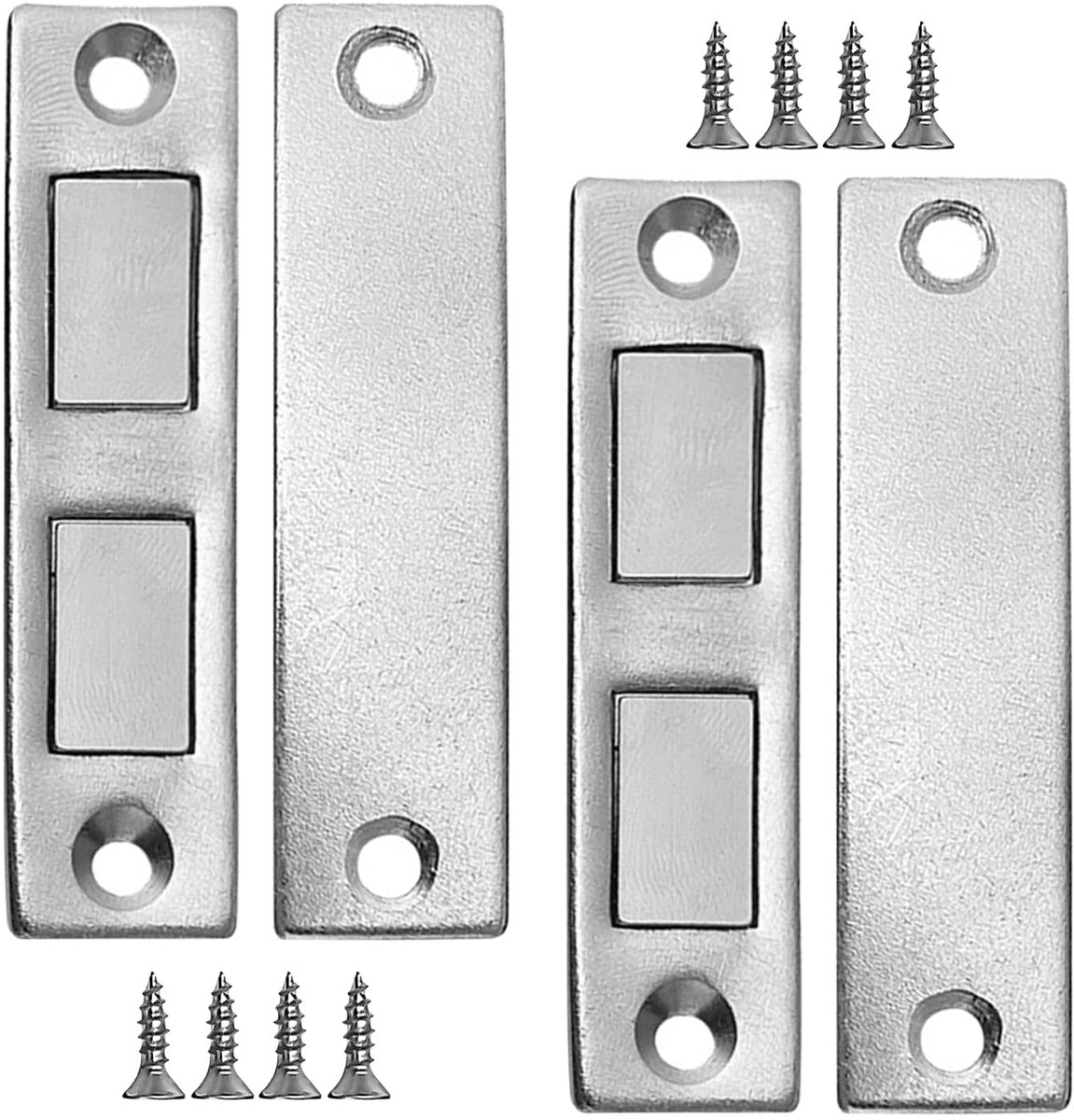 2-delig ultradun magnetisch deurvastzetset, magneetvangst, zelfklevend deurmagneet, sterke magnetische zuigkracht - ShopVlot