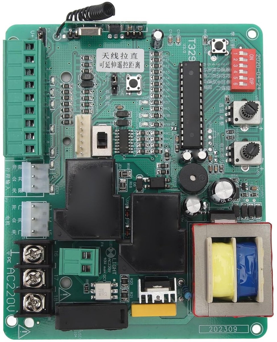 Universele Circuitbesturingskaart voor Schuifpoortopeners - Vervangende Elektronische Besturing voor Poorten (220V) met Betrouwbare Functionaliteit en Eenvoudige Installatie