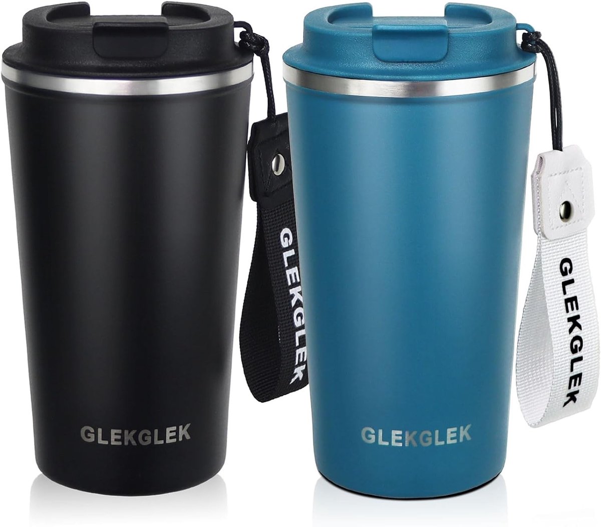 Dubbele Isolerende Koffiemok 500ml met Lekvrije Deksel - Perfect voor Thuis en Reizen