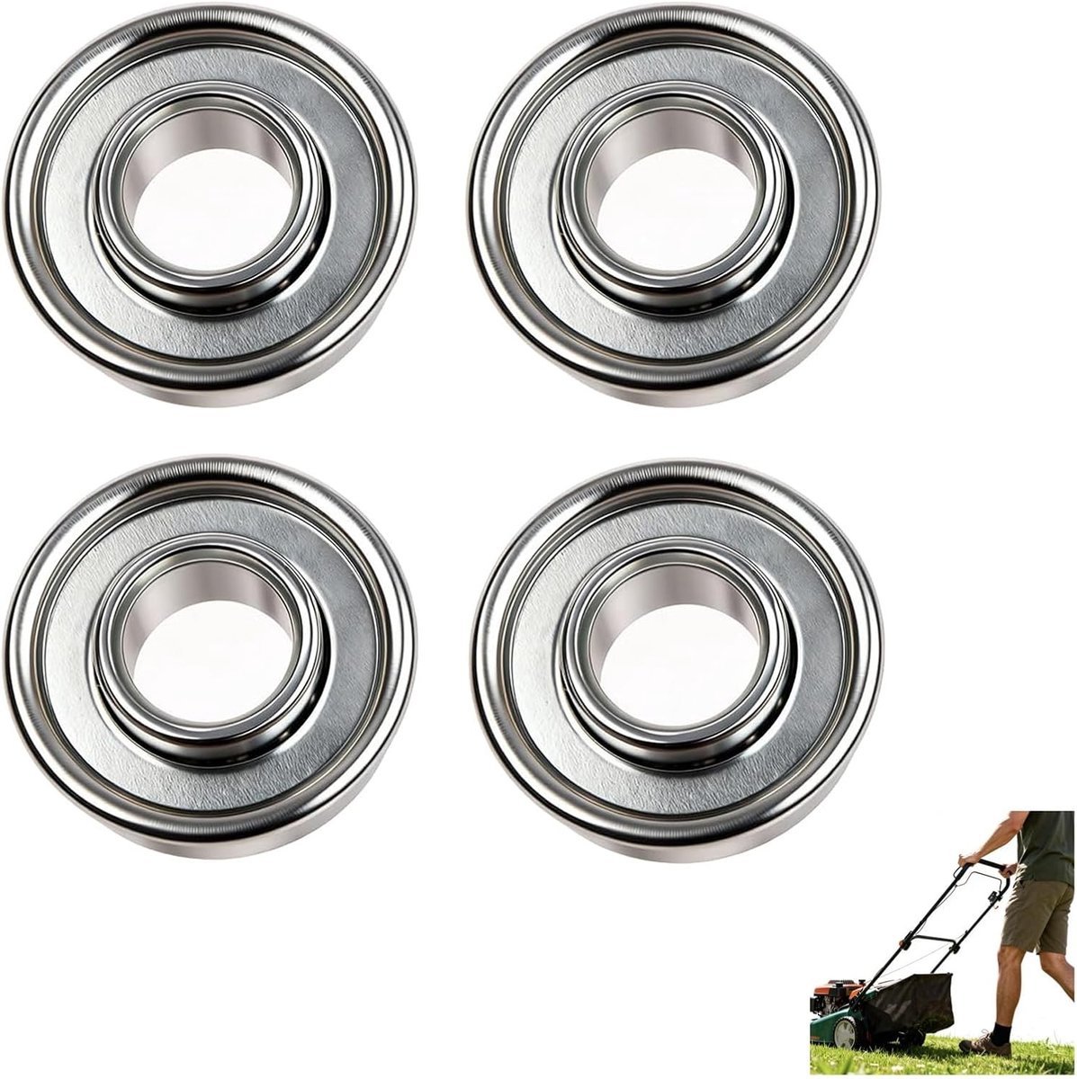 4 wiellagers Ø 12.7 x 28.6 x 11 mm voor grasmaaier, vervangingsonderdelen voor optimale prestaties en duurzaamheid