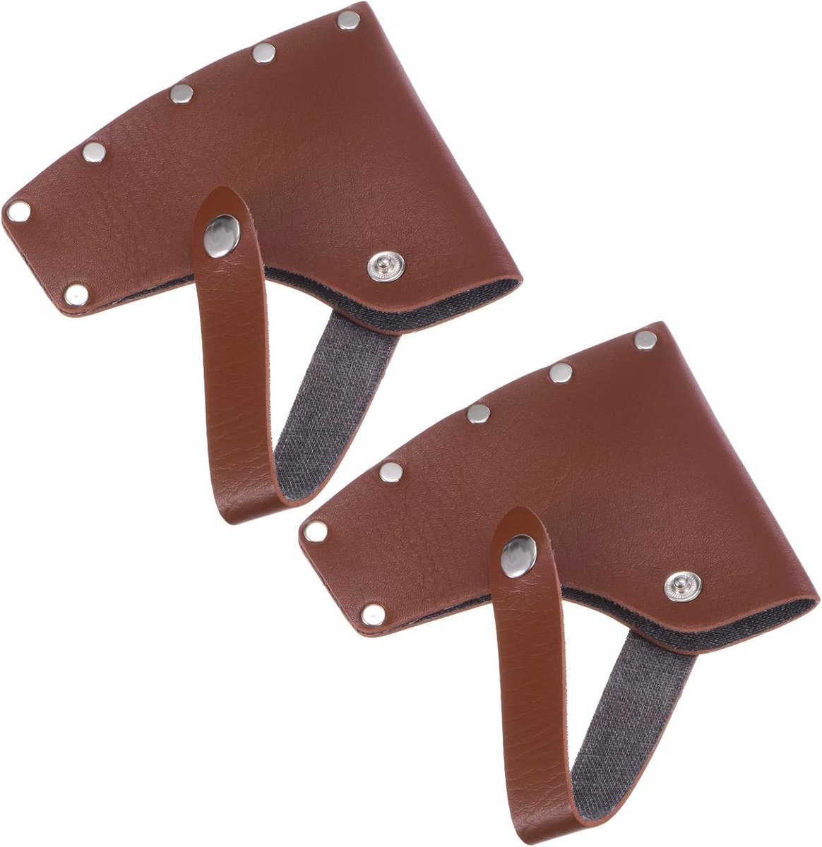 2-Pack Houten Bijl Schede van Leer, Dubbele Snap Bescherming voor 1 lb Bijl, Ideaal voor Outdoor Activiteiten en Houtbewerking, Bescherming voor Bijlkop en Bijlblad