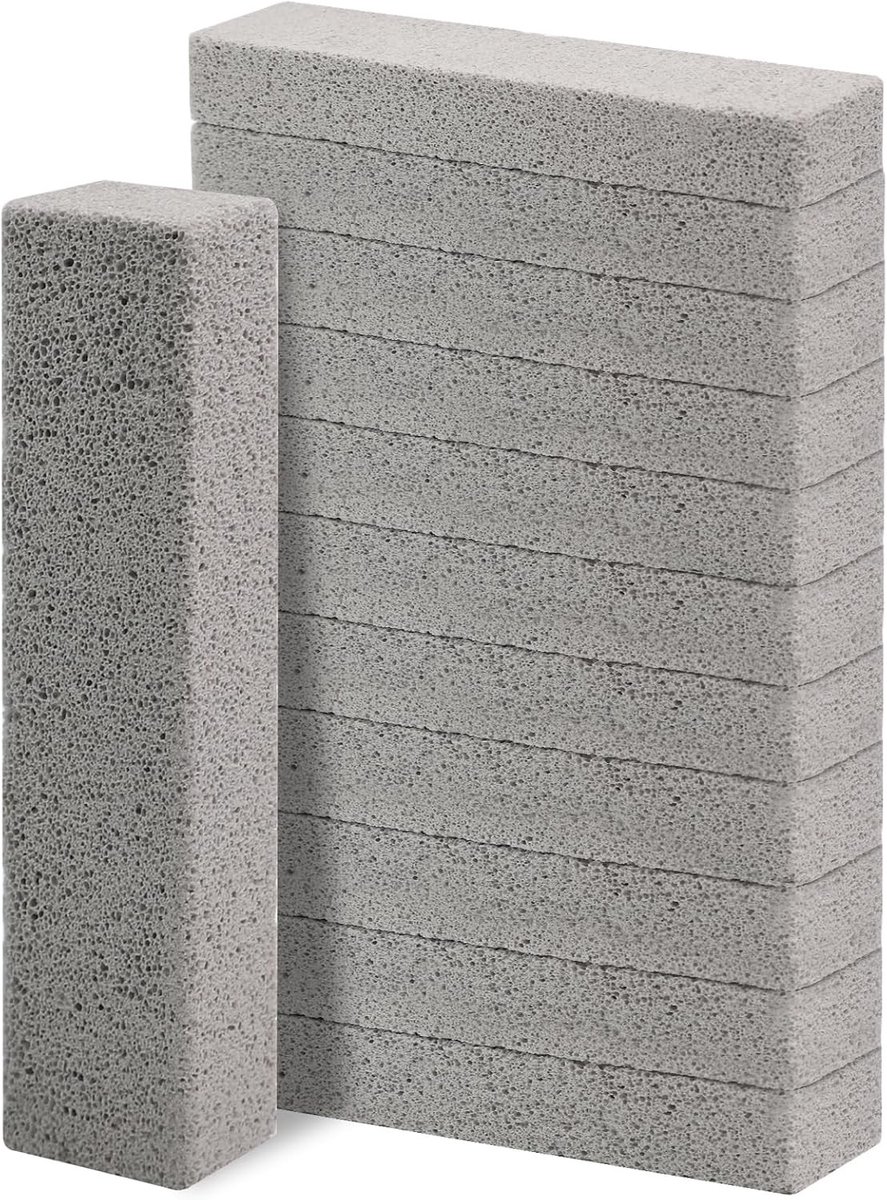 Natuurlijke Pumice Steen voor Toiletreiniging - 12 Stuks, Ideaal voor Badkamer, Keuken en Grill