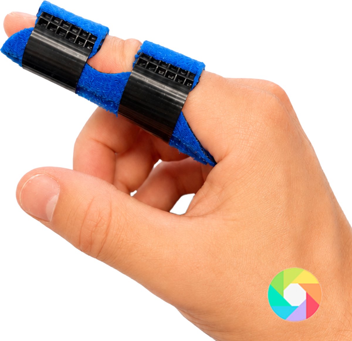 Vingerspalk blauw verkrijgbaar in 6 kleuren - vingerbrace - vingerspalken - vinger splint - mallet vingerspalk - triggerfinger spalk