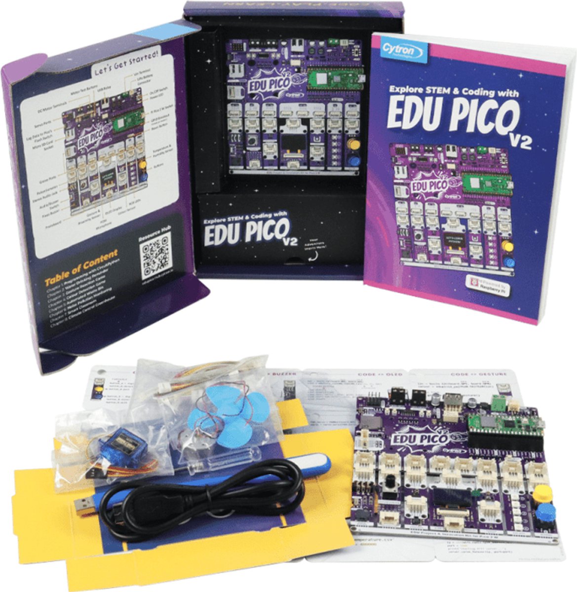 EDU PICO 2 Project & Innovation Kit met Raspberry Pi Pico 2 W EDU-PICO2