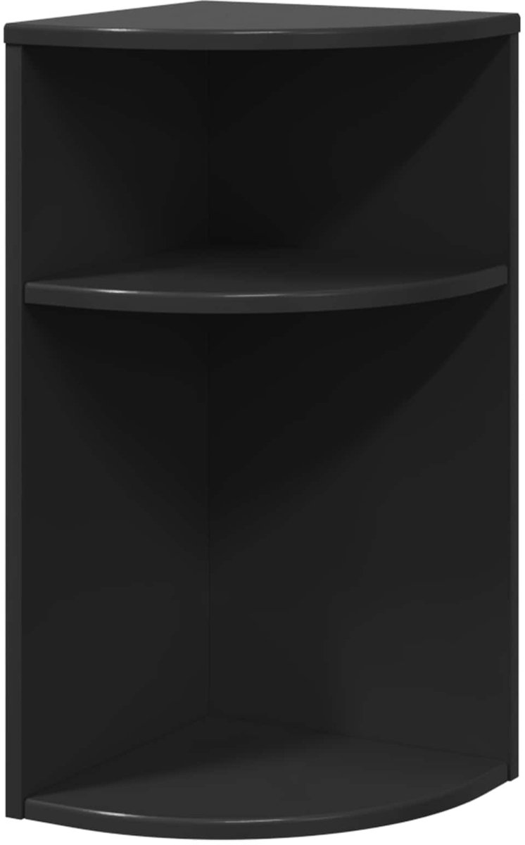 vidaXL Bijzettafel - 29,5 - x - 29,5 - x - 60 - cm - Bewerkt - hout - Zwart