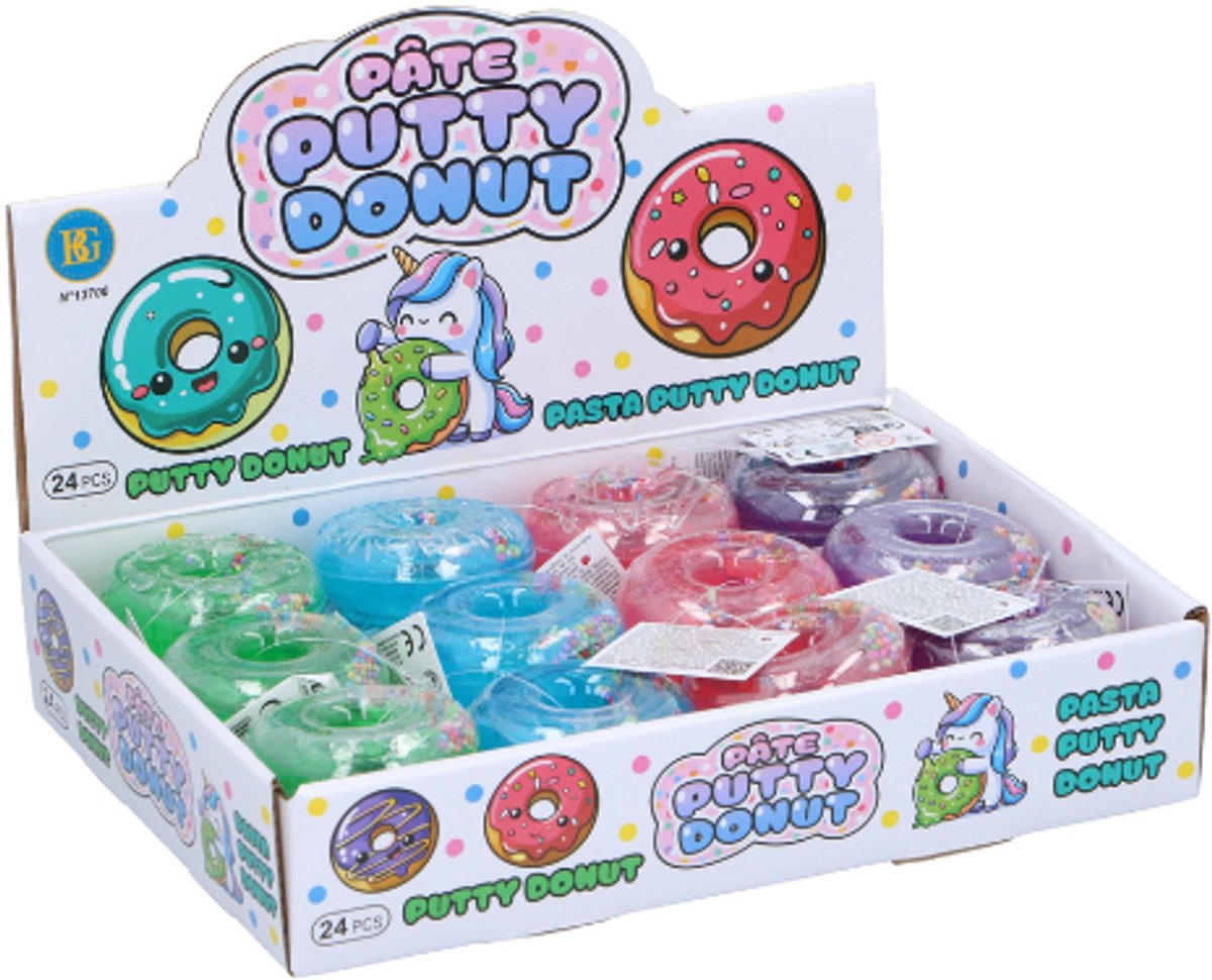 Donut Gevuld met Glitter 50gr - 6cm