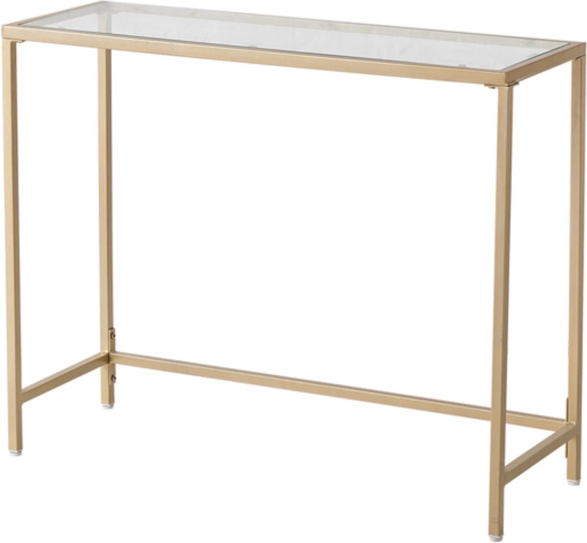 Bijzettafel 100cm Transparant - Transparant goud, Wandtafel en 100cm breed - Voor Eetkamer, Woonkamer en Kantoor