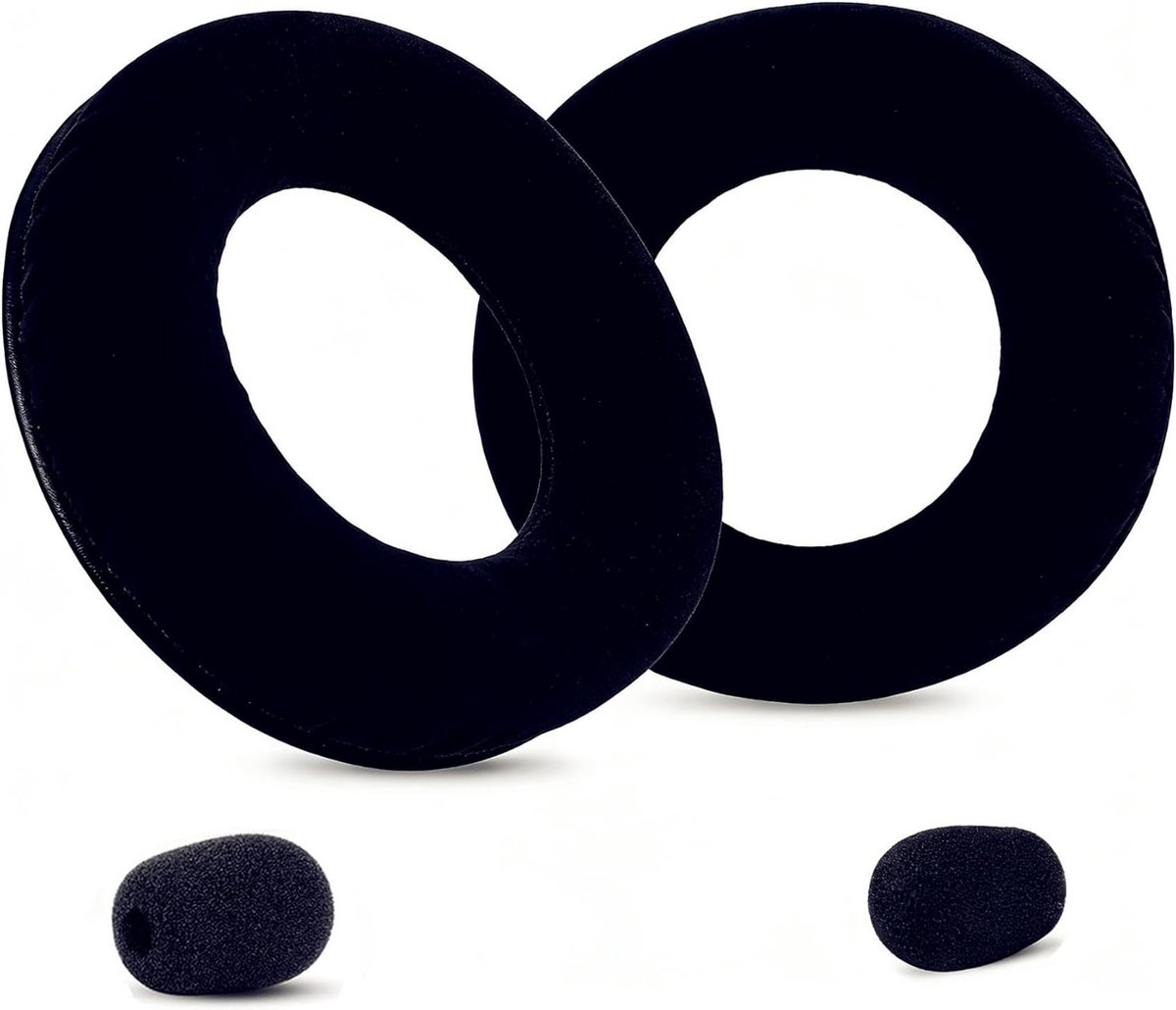 Hoogwaardige vervangende oorkussens voor Beyerdynamic headsets zoals MMX330 PRO en DT880, Zacht zwart fluweel voor ultiem comfort en geluidsisolatie
