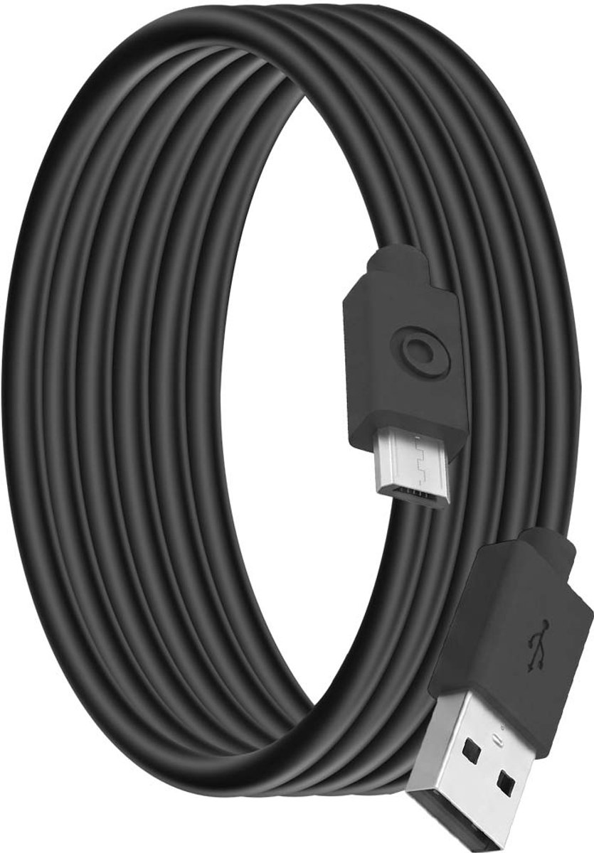 Bigben Connected, Micro-USB naar USB-A Oplaadkabel 2.1A - 1.2m, Zwart