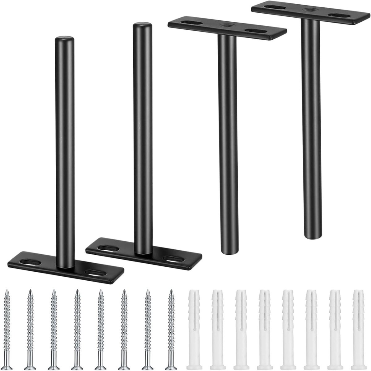 Set van 4 Onzichtbare Floating Shelf Steunen, Zware Wandplank Beugels voor Muurmontage en Decoratie