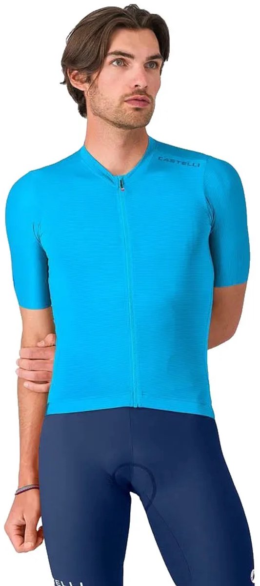 Castelli Espresso 2 Korte Mouw Wielertrui Blauw L Man