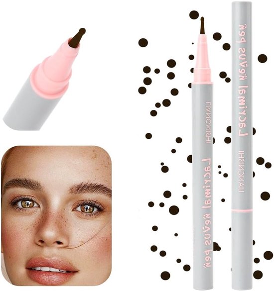 Anti-Stain Pen voor Realistische Make-up, Vlekkenverwijderaar met Kleine Ronde Punt, Perfect voor Natuurlijke Bruine Tinten