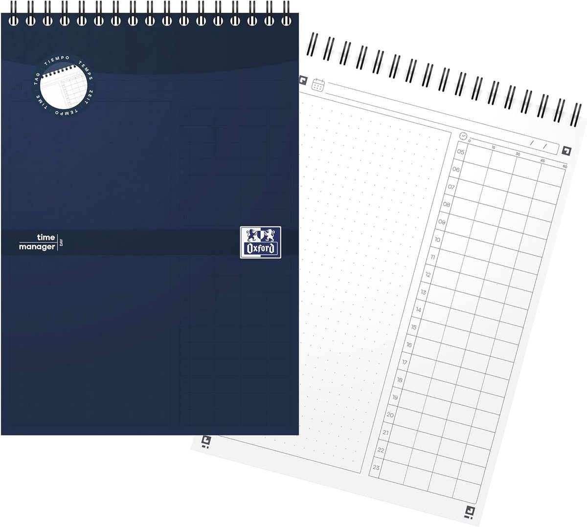 Thijox - Oxford Task Manager To Do List Notebook, Draadgebonden Planner, 140 Pagina's, Marineblauw, Efficiënte Takenlijst voor Organisatie en Planning