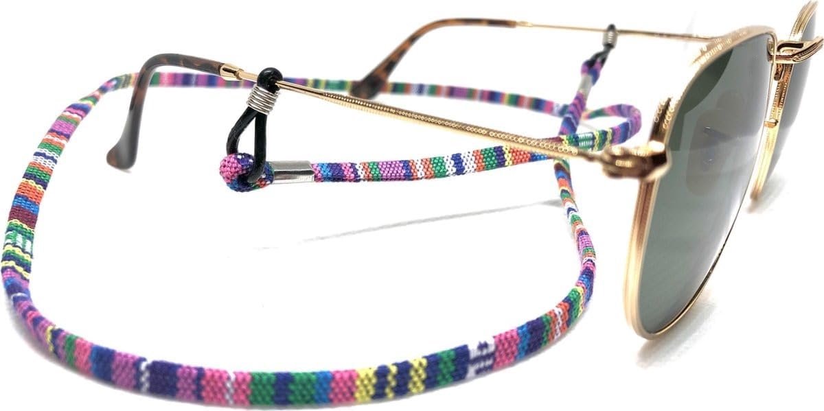 Thijox - Brillenkoord - Brilkoord - Paars/Roze - Universeel - Koord voor Bril - Brillentouw - Bril Accessoire - Koordje met Dessin voor Zonnebril en R