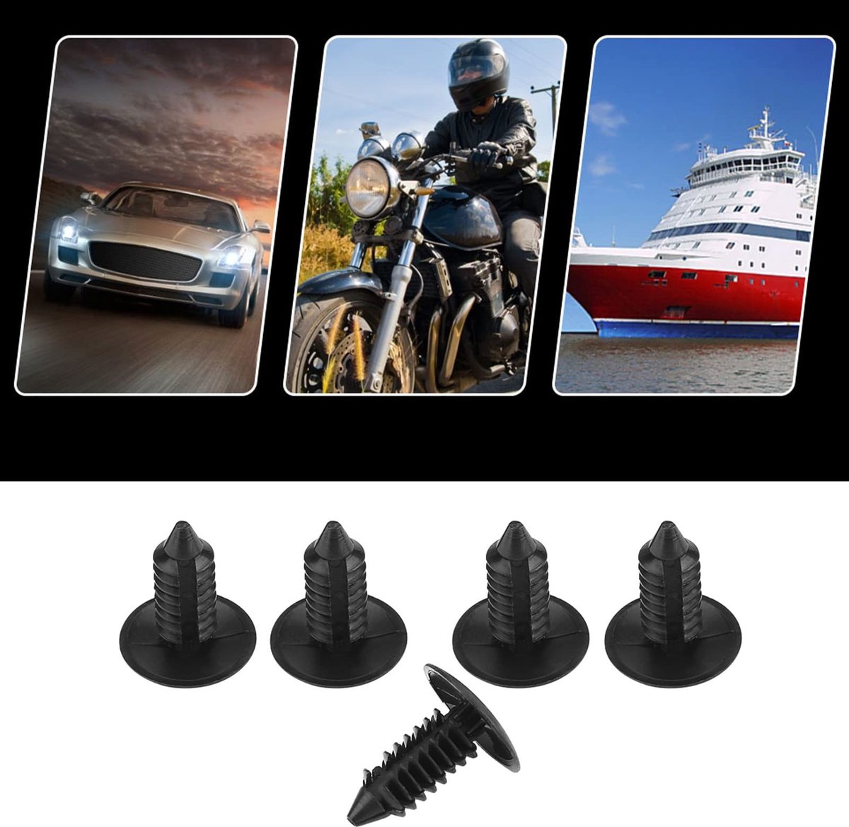 Dailygoods- Klinknagels 100 Stuks - Kunststof Bevestiging - Auto Bevestiging - Deurbeslag - Binnenvoeringen - Professionele Kwaliteit - Bevestigingsclips
