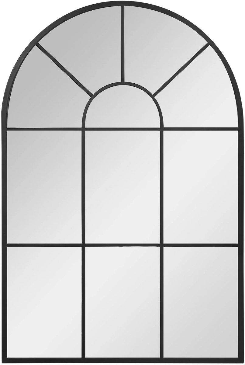 Atlasyx wandspiegel - Spiegel - Muurspiegel - Hal spiegel - Gang spiegel - Zwarte spiegel - Grote wandspiegel - 60 x 91 cm