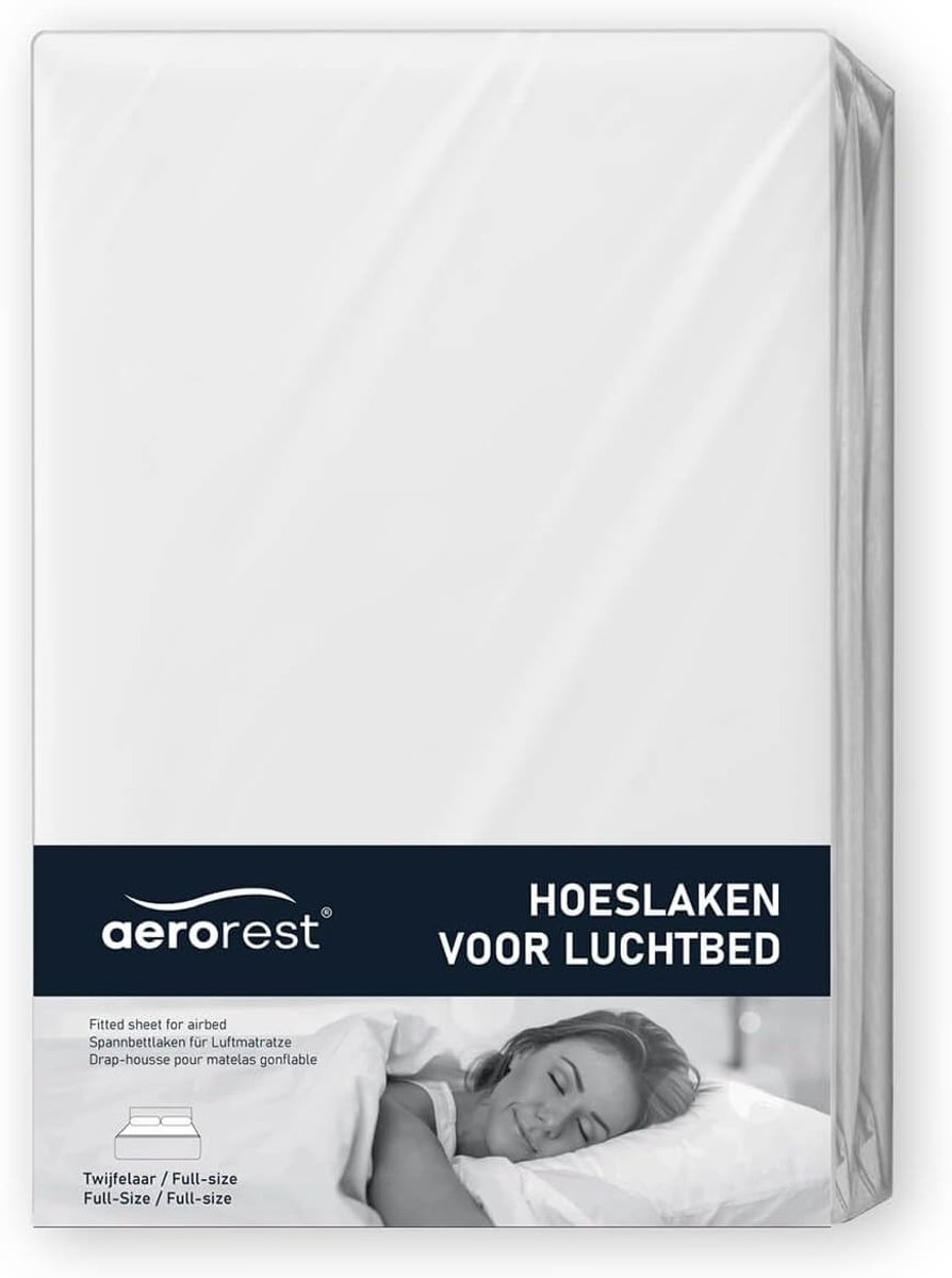 SnelShoppen - Hoeslaken voor Luchtbed - Comfortabel en Zacht Materiaal - Makkelijk te Wassen - Twijfelaar - Ideaal voor Camping en Logeerkamer