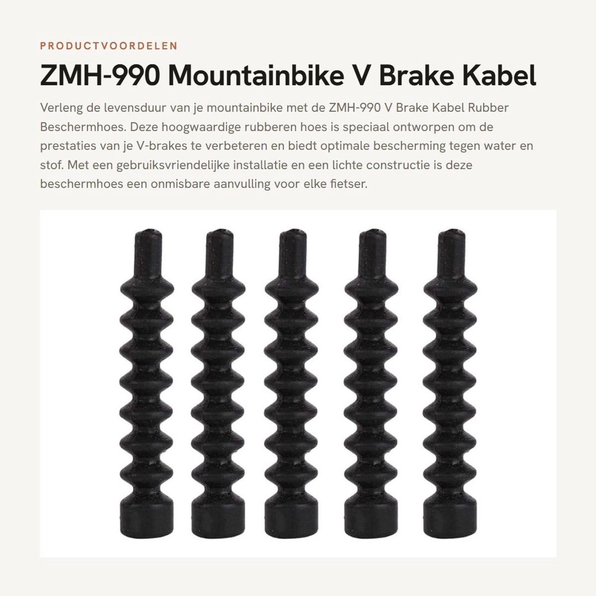 Dailygoods- Remkabelset V Brake - Rubber Beschermhoes - Waterdicht - Duurzaam - Lichtgewicht - Eenvoudige Installatie - Remhoes