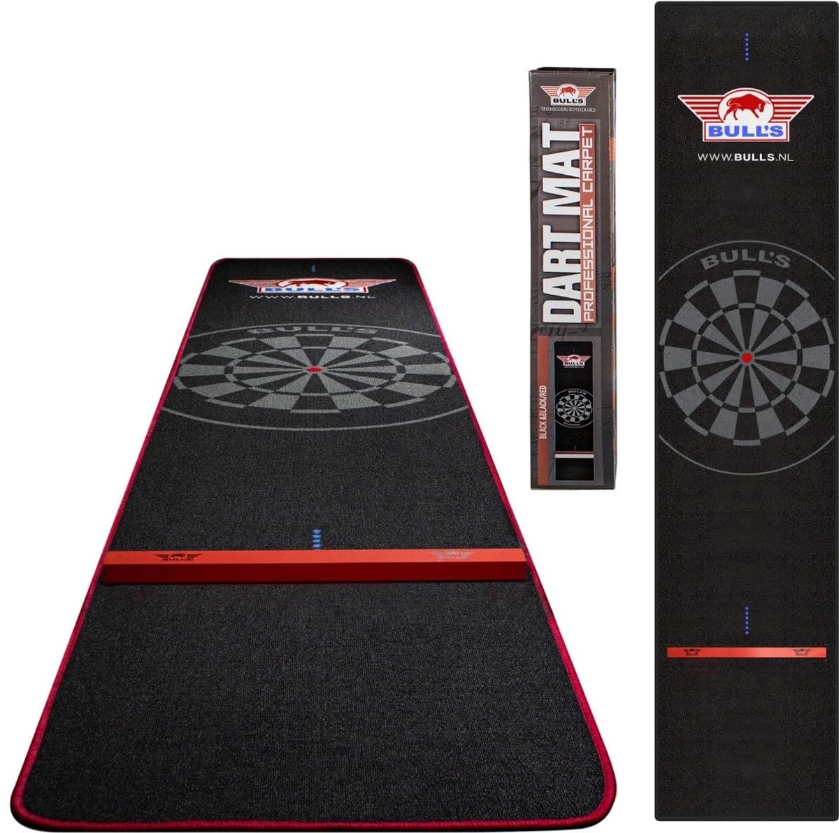 Inovra- Darts Mat Professioneel - 300x65cm - Dart Mat met Oche - 100% Synthetisch Materiaal - Antislip - Ideaal voor Thuisgebruik - Darts Vloerbedekking