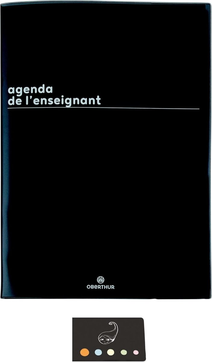 Thijox - Lerarenagenda 2022-2023, Boreal Oberthur Planner met 1 Week per Pagina, Afneembare Transparante Omslag, Grootformaat, Bordeaux Zwart, Perfect