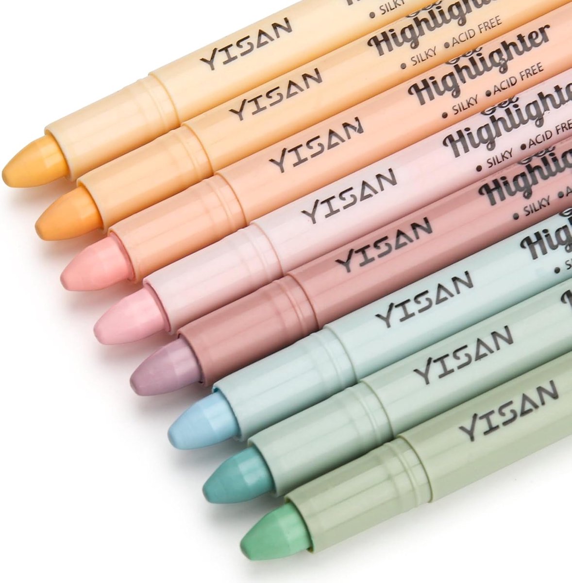 Thijox - Yisan Bijbel-markeerstift, Droge Markeerstiften voor Dun Papier, 8 Pastel Kleuren, Highlighten, Geschikt voor Bijbel, Notities, Studie, Creat