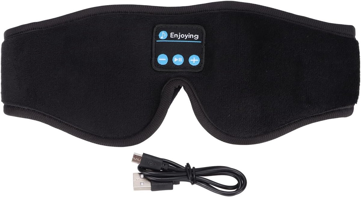 Draadloze Slaapkoptelefoon met Muziek en Oogmasker, HD Stereo Speakers voor Insomnia, Reizen en Meditatie