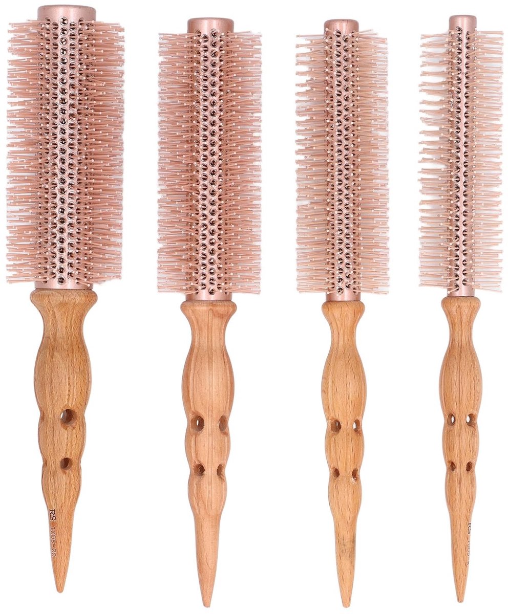 Dailygoods - Ronde Haarstylingborstel - Rolhaarborstel - Professioneel gebruik - Draagbaar - Haarkrullerborstel - Geschikt voor thuisgebruik - 4 stuks