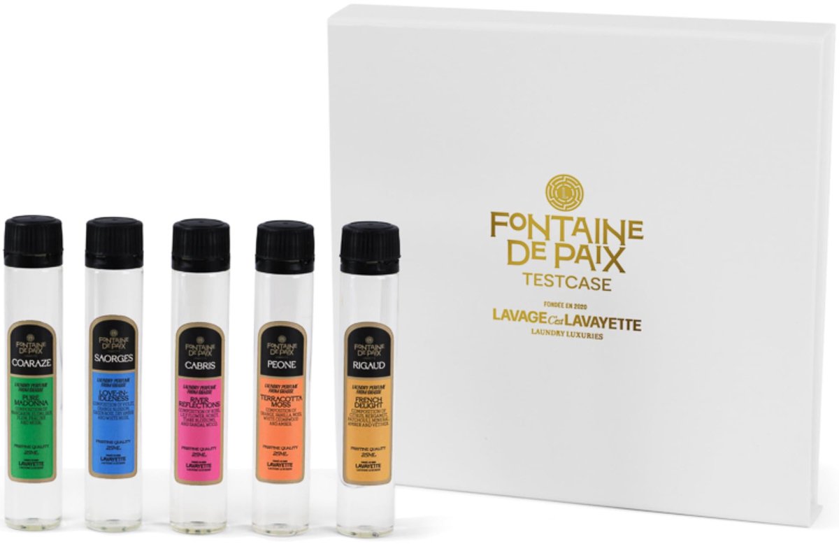 Dailygoods- Wasparfum Proefpakket - 5x25 ml - Wasgeur voor Kleding - Geurverwijderaar - Luxe Geurbeleving - Frisheid voor Beddengoed - Wasverfrisser