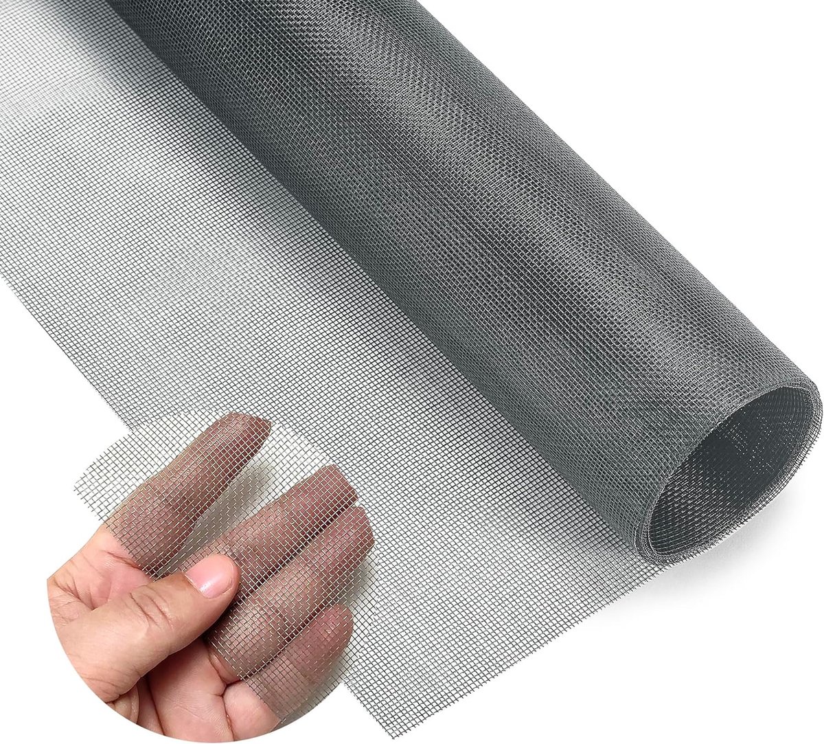 SnelShoppen - Hor voor ramen en deuren, 120 x 250 cm, Grijs, Vezelglas, UV-bestendig, Insectenbescherming, Duurzaam, Knipbaar, Hoge lichtdoorlatendhei