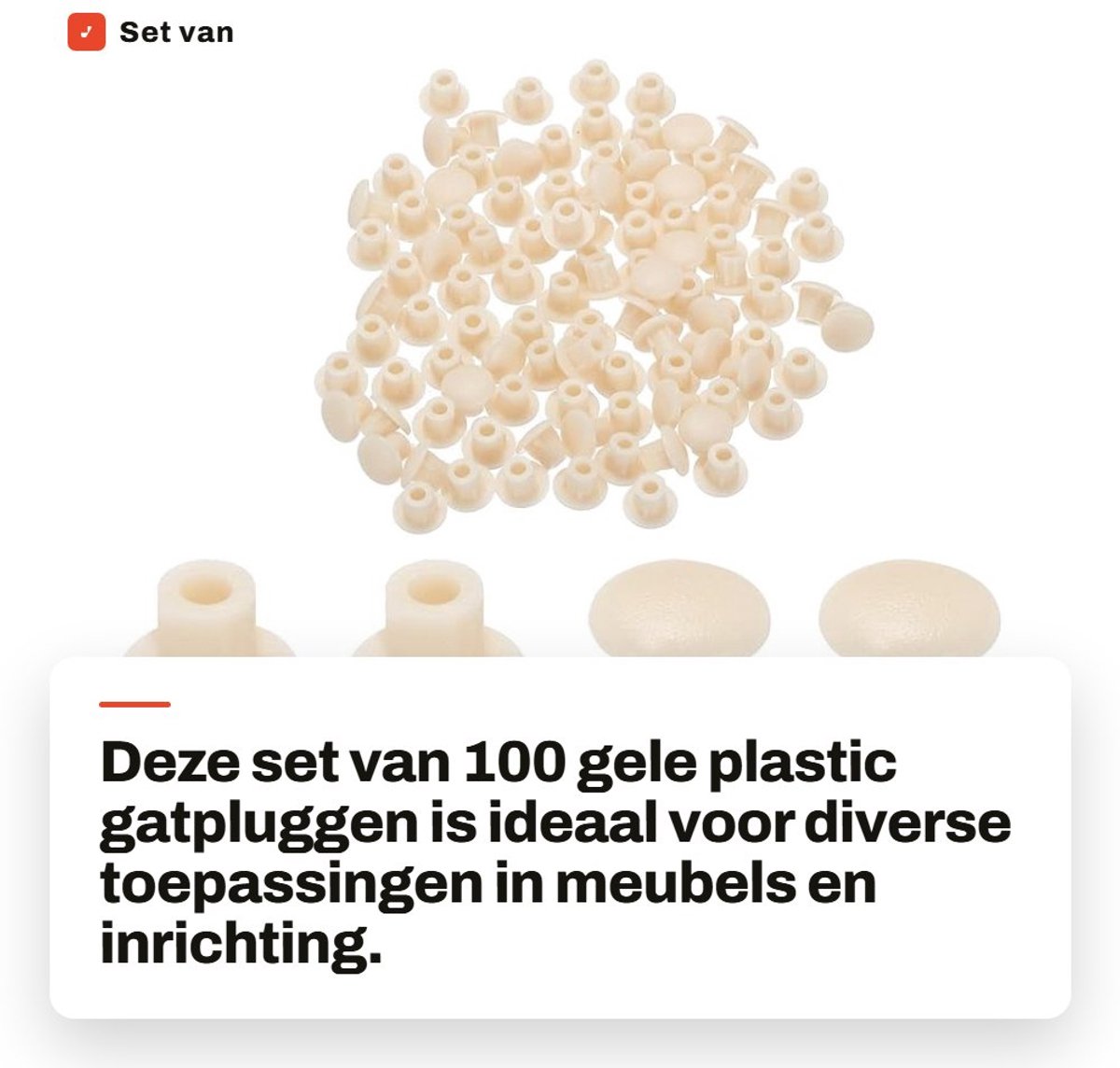 Cosensi- Gatpluggen 100 Stuks - Ronde Siliconen Pluggen - Afdichtpluggen - Waterdichte Pluggen - Antidiefstal Deurschroefgaten - Geschikt voor Meubelproductie - Afdekkap