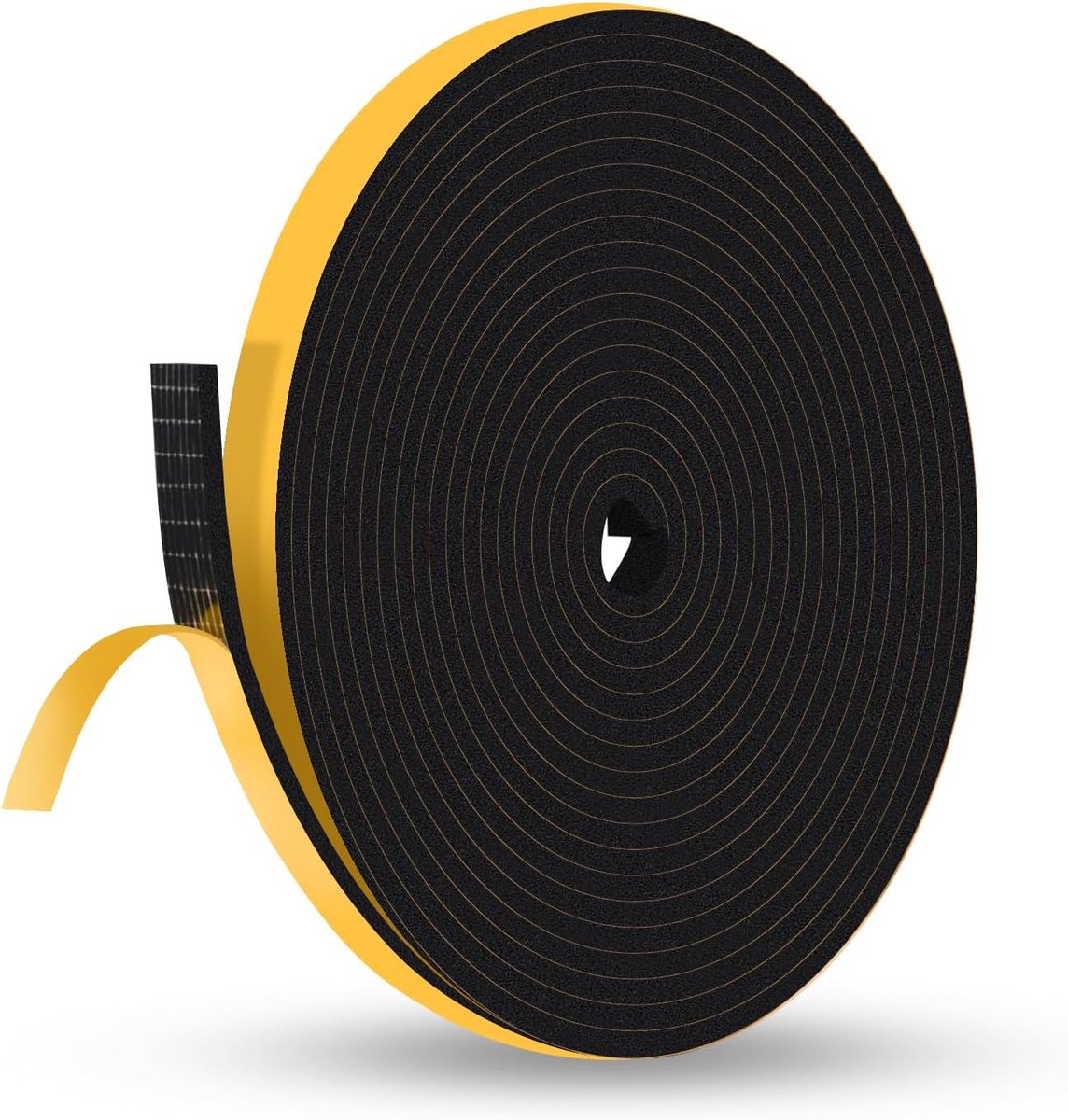 Thijox - Afdichtingstape voor Deuren en Ramen, 9mm (B) x 3mm (D), Zelfklevend Schuimrubber, Geluidsdicht, Waterdicht, Stofdicht, Ideaal voor Isolatie